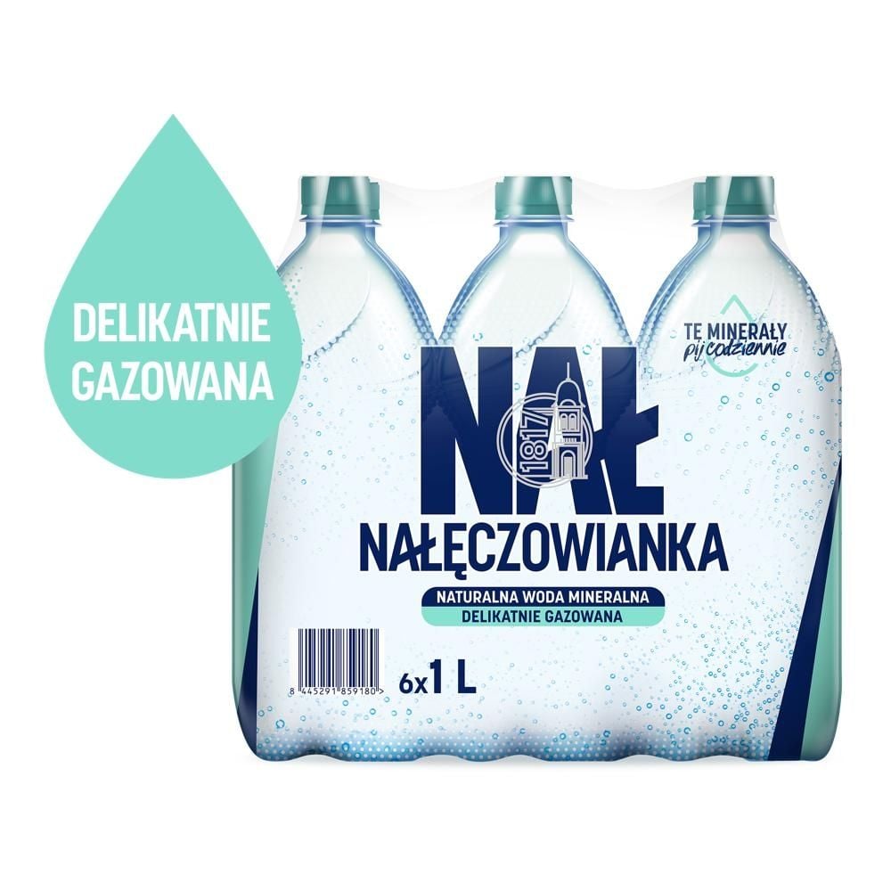 Nałęczowianka Naturalna woda mineralna delikatnie gazowana 6 x 1 l