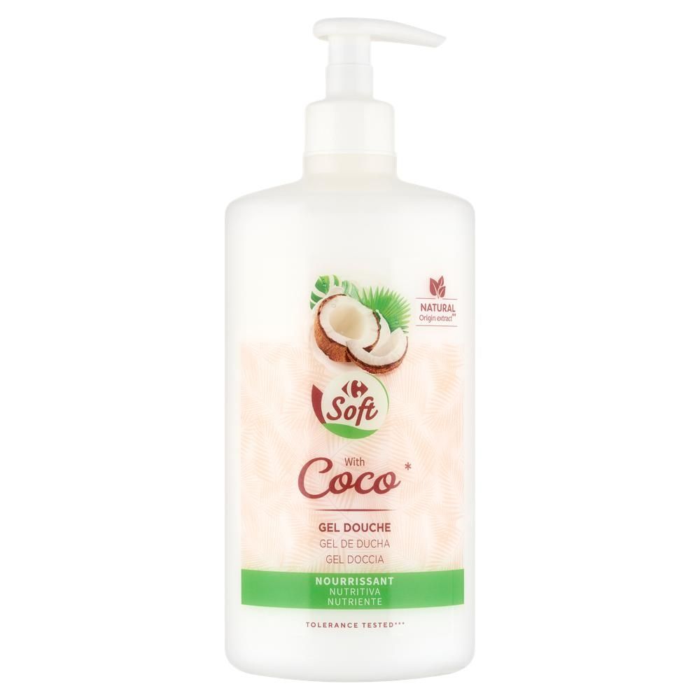 Carrefour Soft Coco Kremowy żel pod prysznic 750 ml