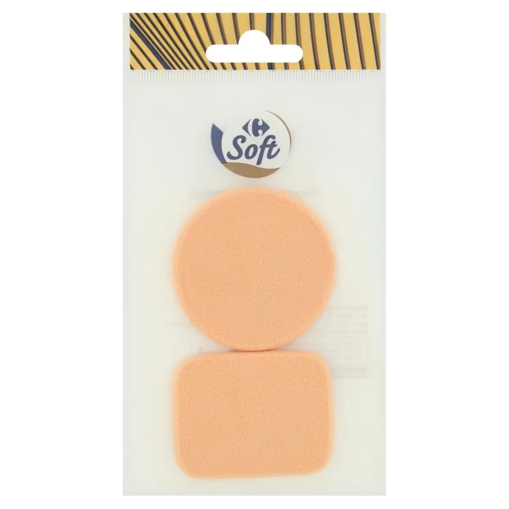 Carrefour Soft Gąbki do make-up 2 sztuki