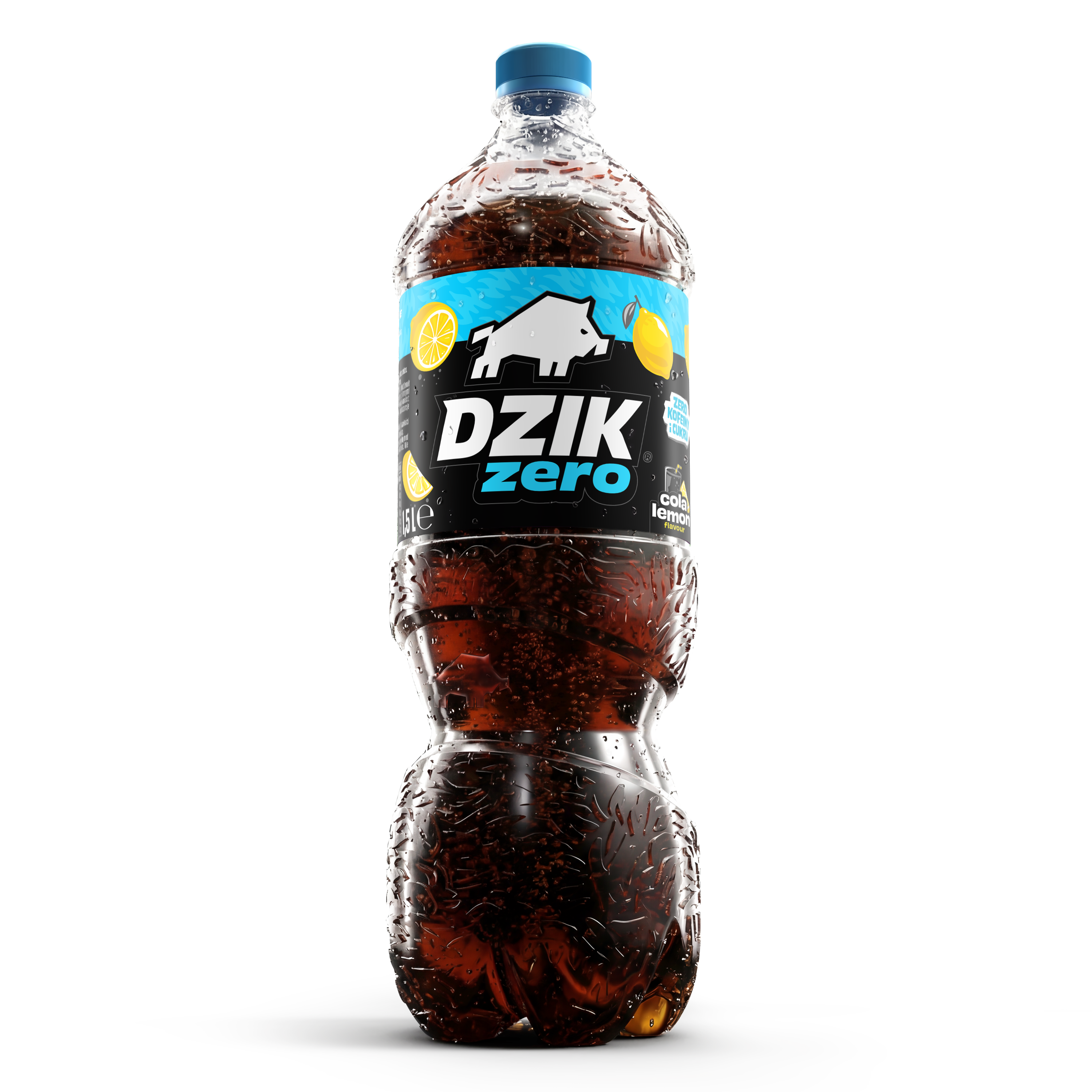 Dzik Zero Cola Lemon 1,5 L - Napój Gazowany