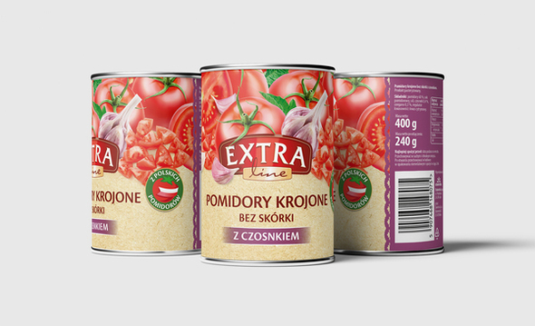 Extra Line Pomidory krojone z czosnkiem 400 g