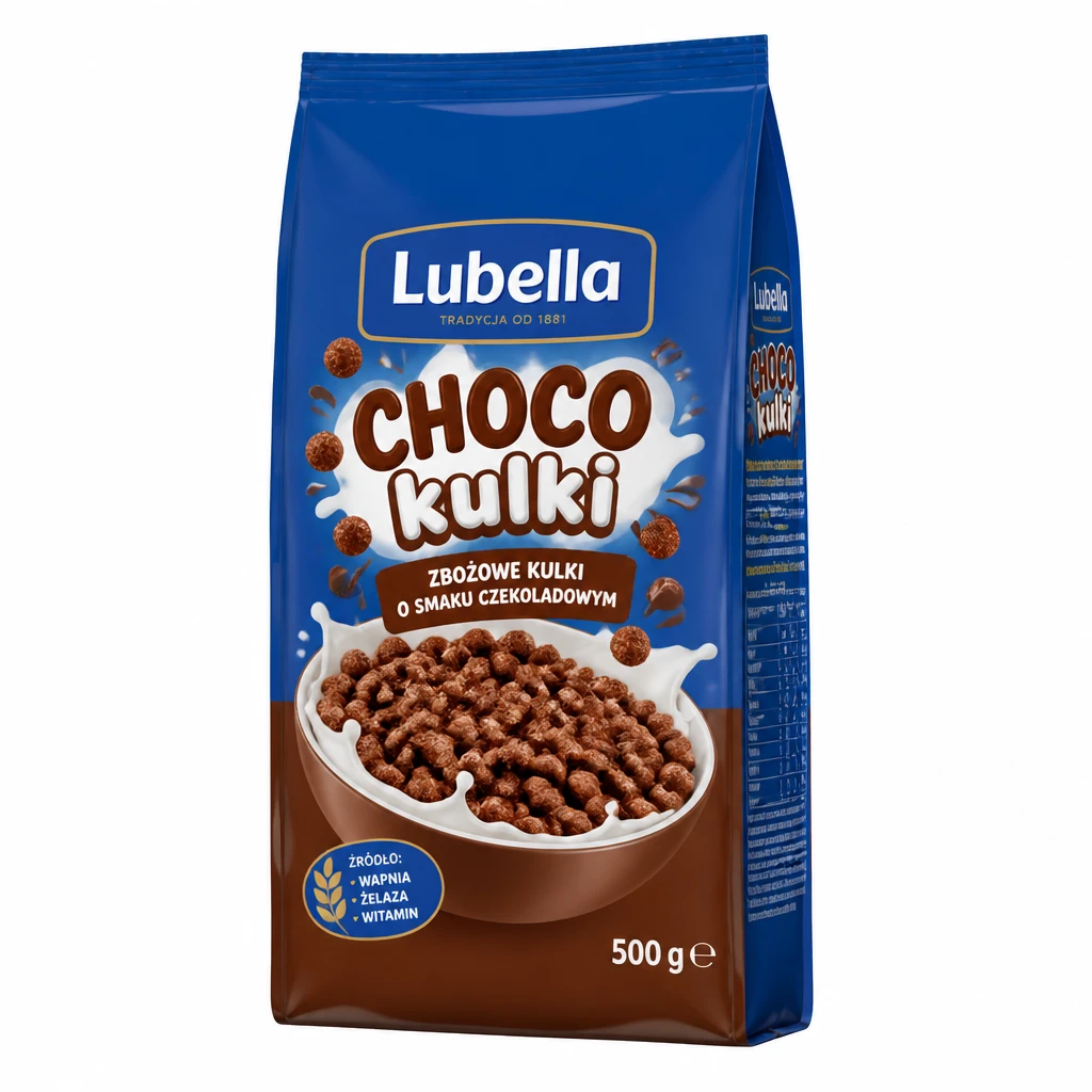 Lubella Choco kulki Zbożowe kulki o smaku czekoladowym 500 g