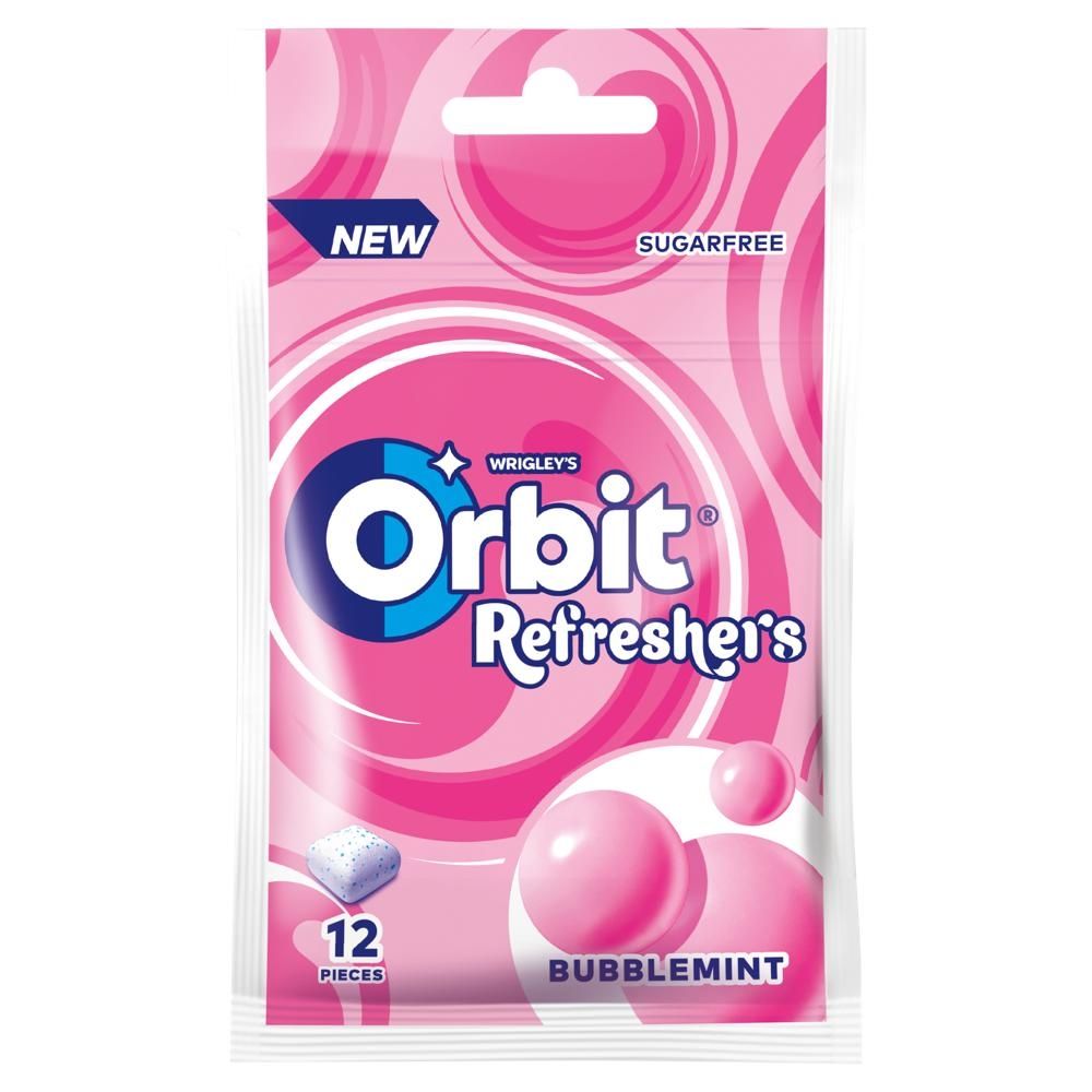 Orbit Refreshers Bubblemint Bezcukrowa guma do żucia 26 g (12 sztuk)