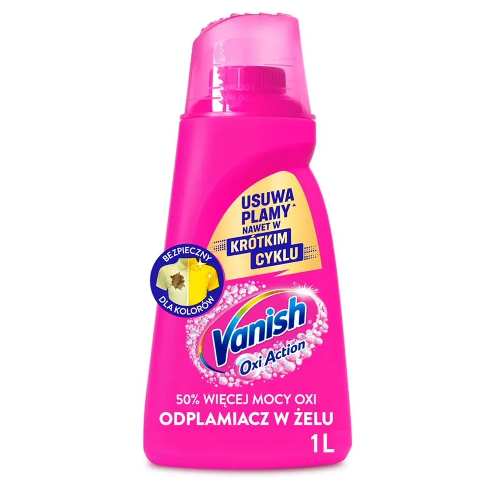 Vanish Oxi Action Pink Odplamiacz do tkanin w żelu 1 l