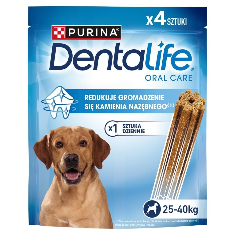 Dentalife Uzupełniająca karma dla dorosłych psów 25-40 kg 142 g (4 sztuki)