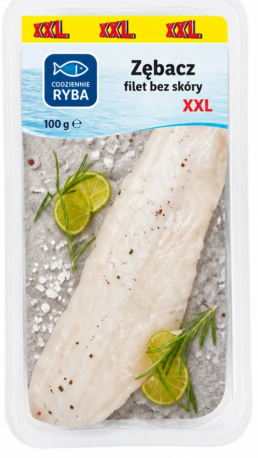Zębacz, filet bez skóry, XXL