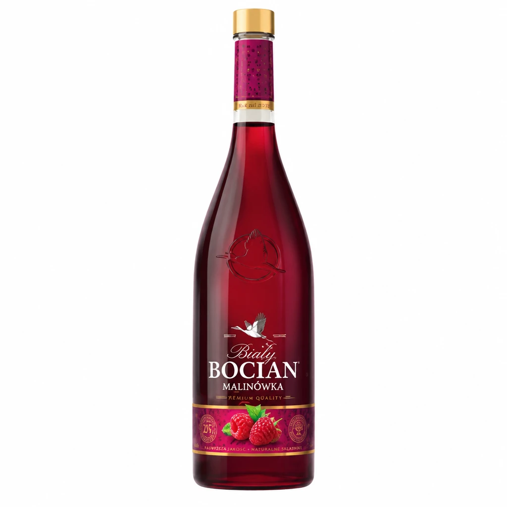 Likier Biały Bocian malinówka 0,5l 25%