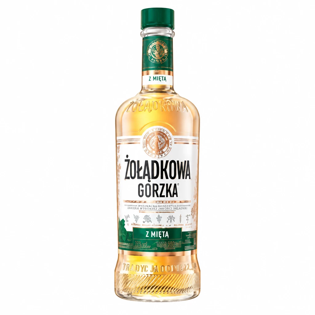 Likier Żołądkowa gorzka z miętą 0,5l 28%