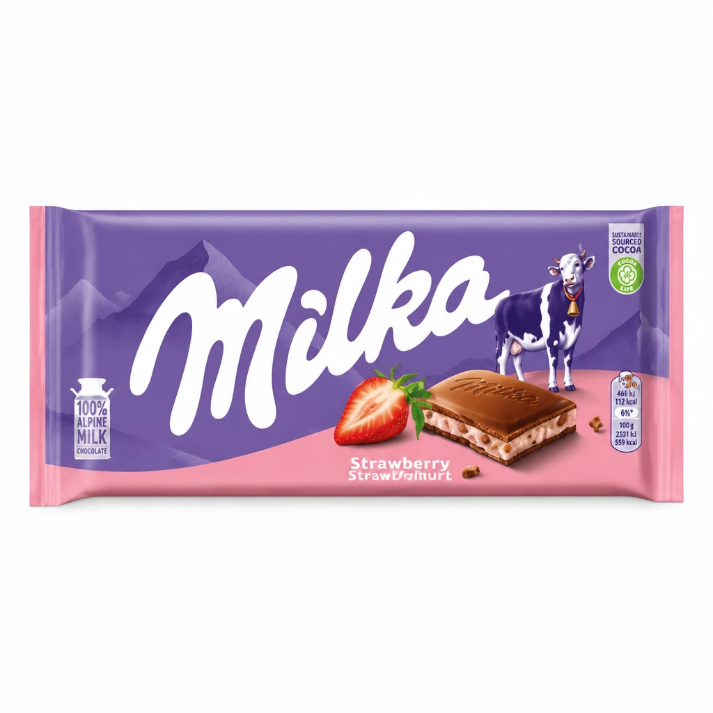 Czekolada strawberry yoghurt Milka 100g