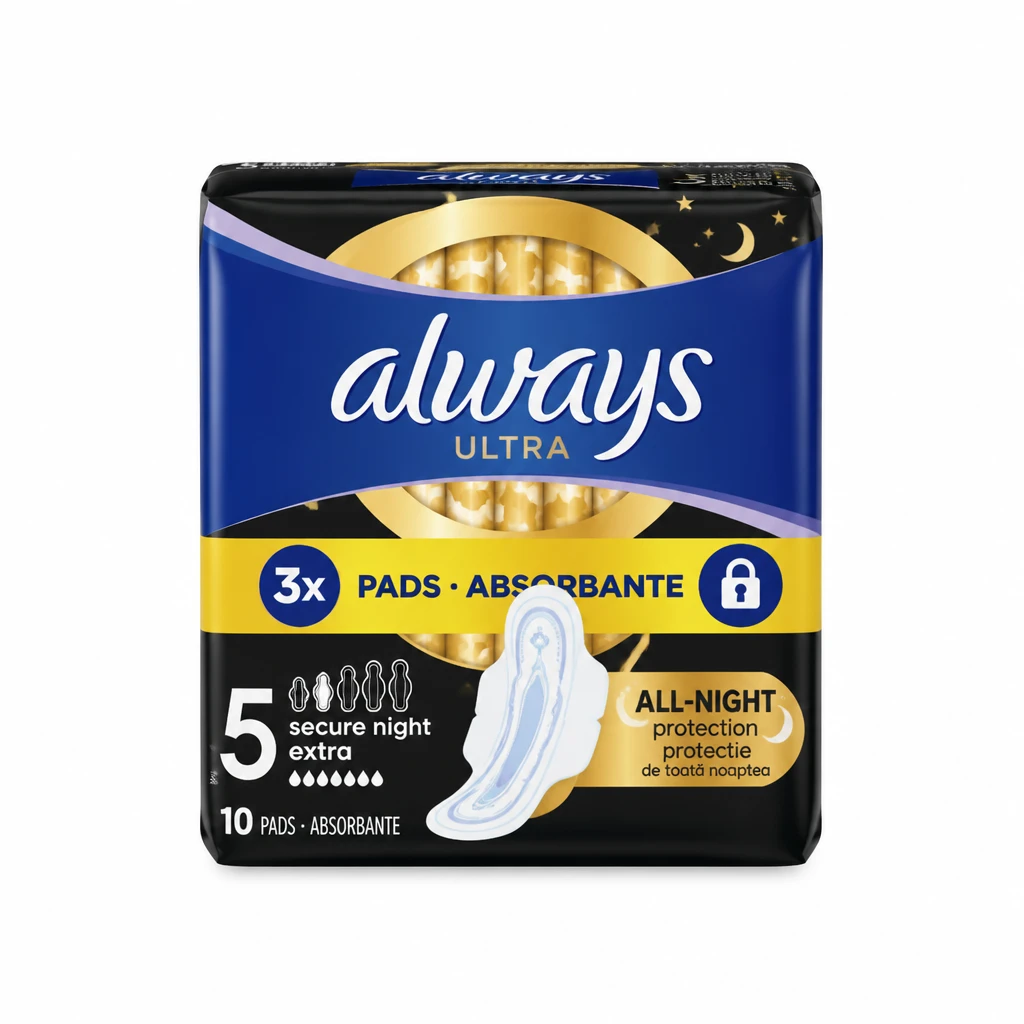 Podpaski Always Ultra Secure Night Extra 10szt