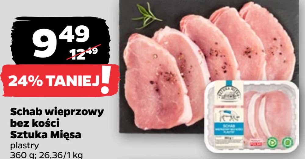 Schab wieprzowy bez kości Sztuka Mięsa