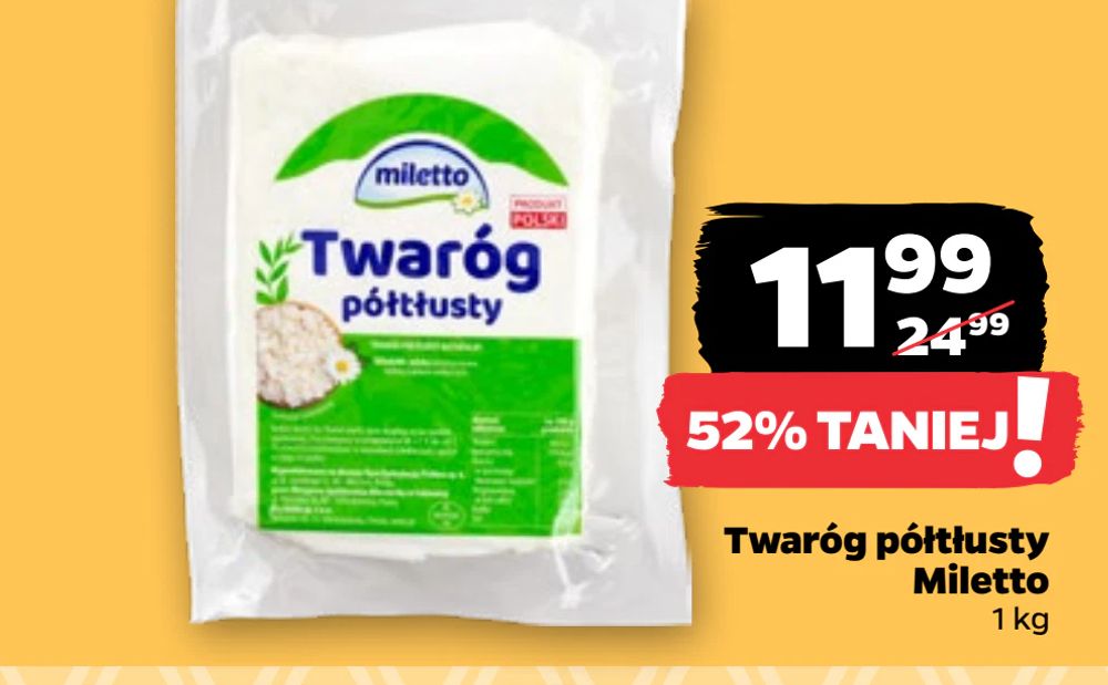 Twaróg półtłusty Miletto