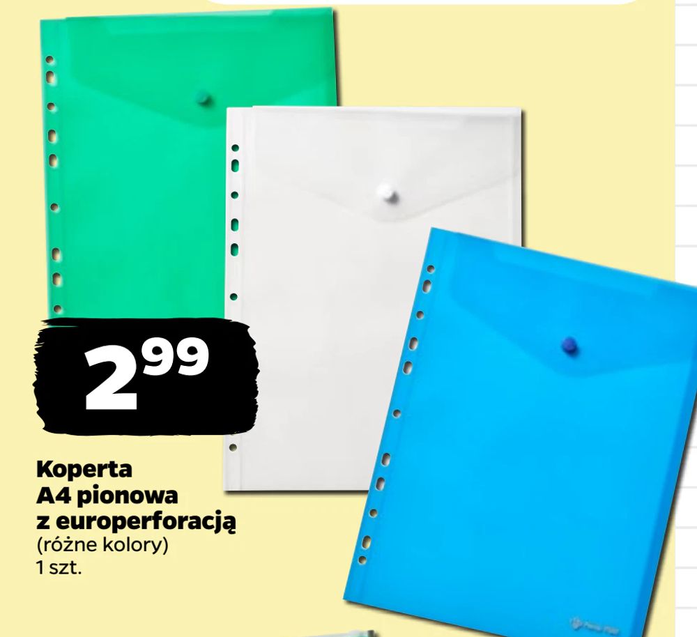 Koperta A4 pionowa z europerforacją
