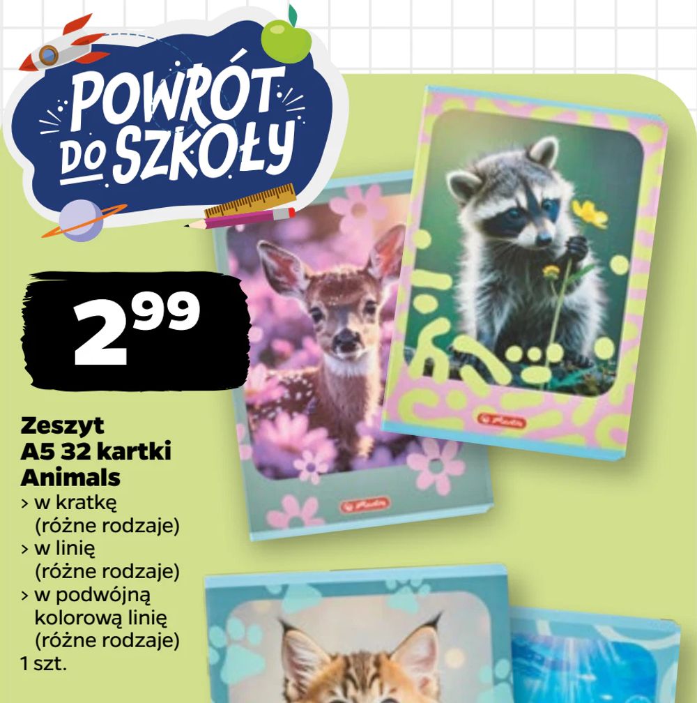 Zeszyt A5 32 kartki Animals
