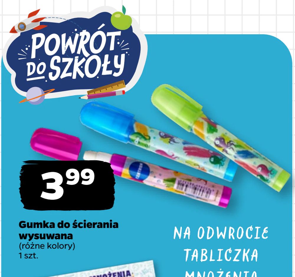 Gumka do ścierania wysuwana