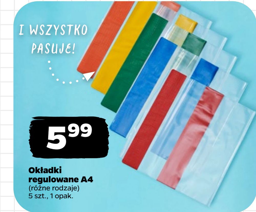 Okładki regulowane A4