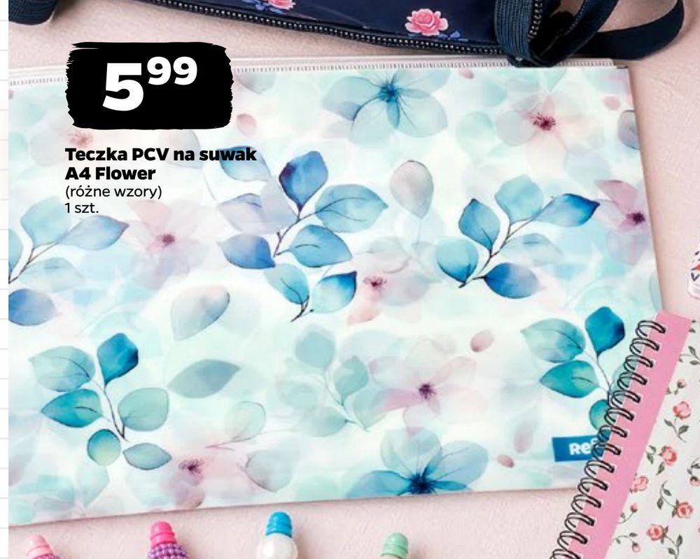 Teczka PCV na suwak A4 Flower