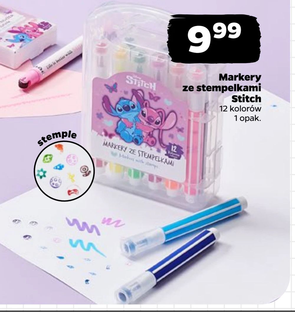 Markery ze stempelkami Stitch