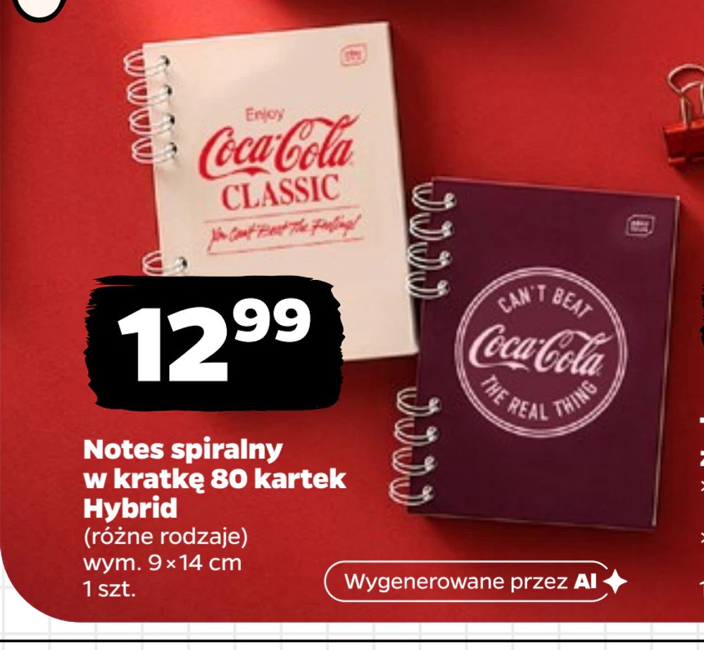 Notes spiralny w kratkę 80 kartek Hybrid