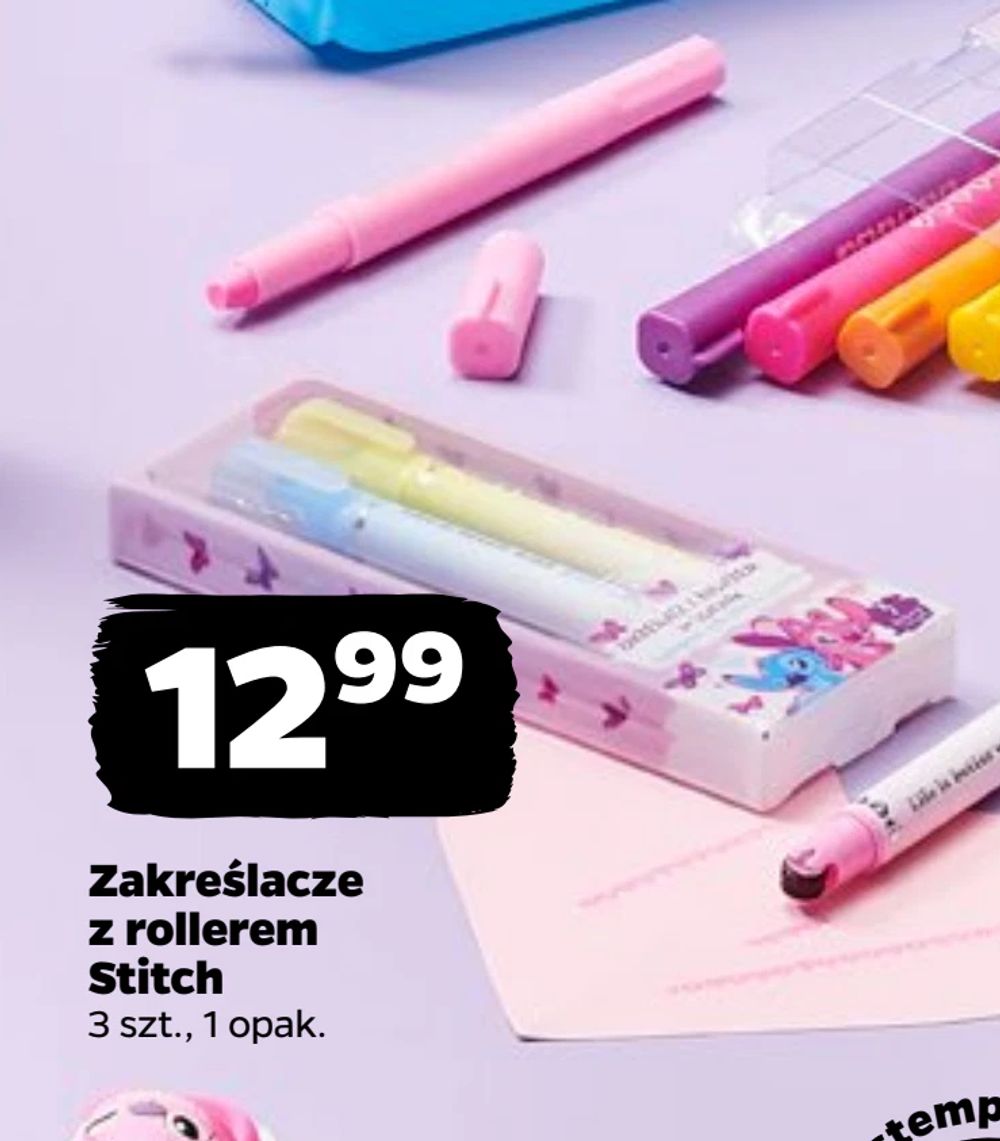 Zakreślacze z rollerem Stitch
