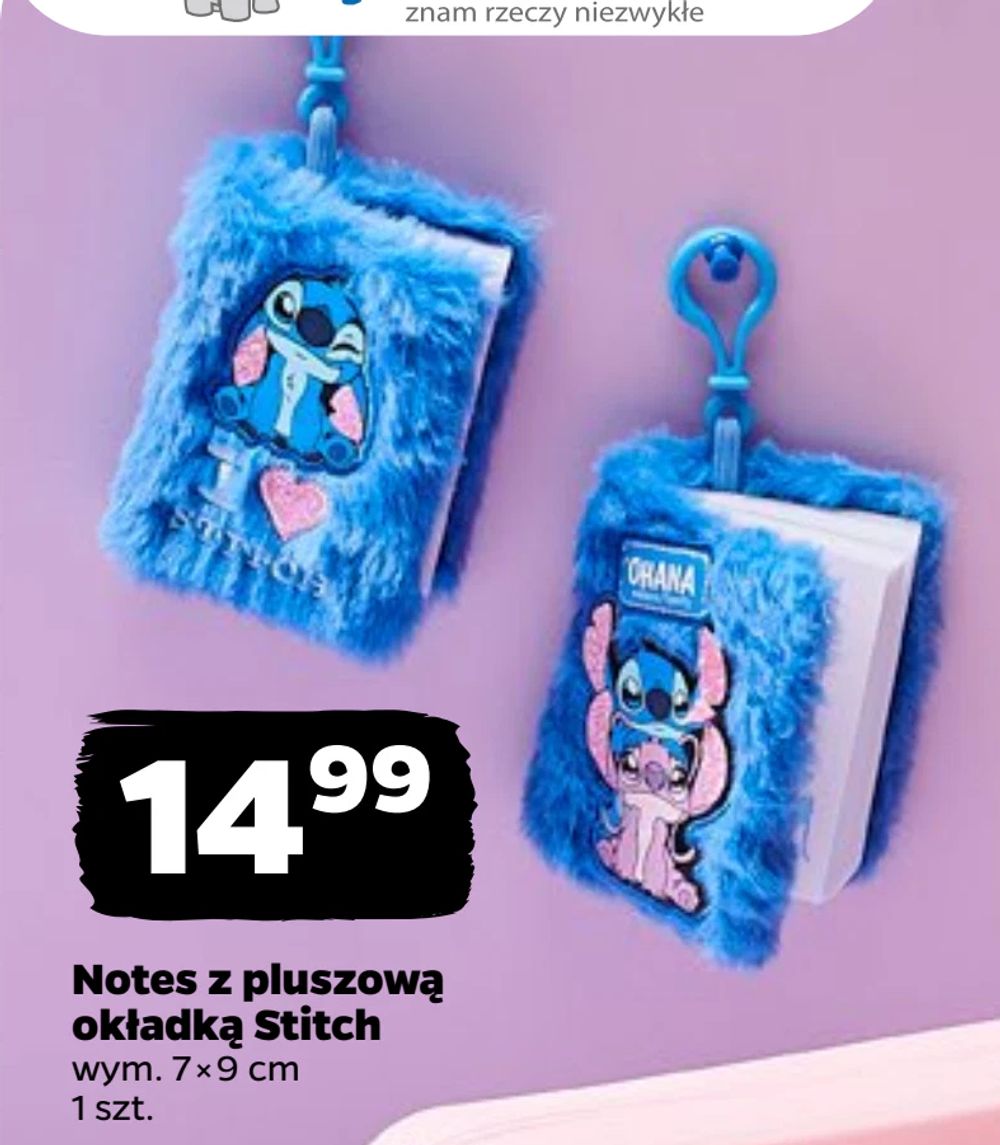 Notes z pluszową okładką Stitch
