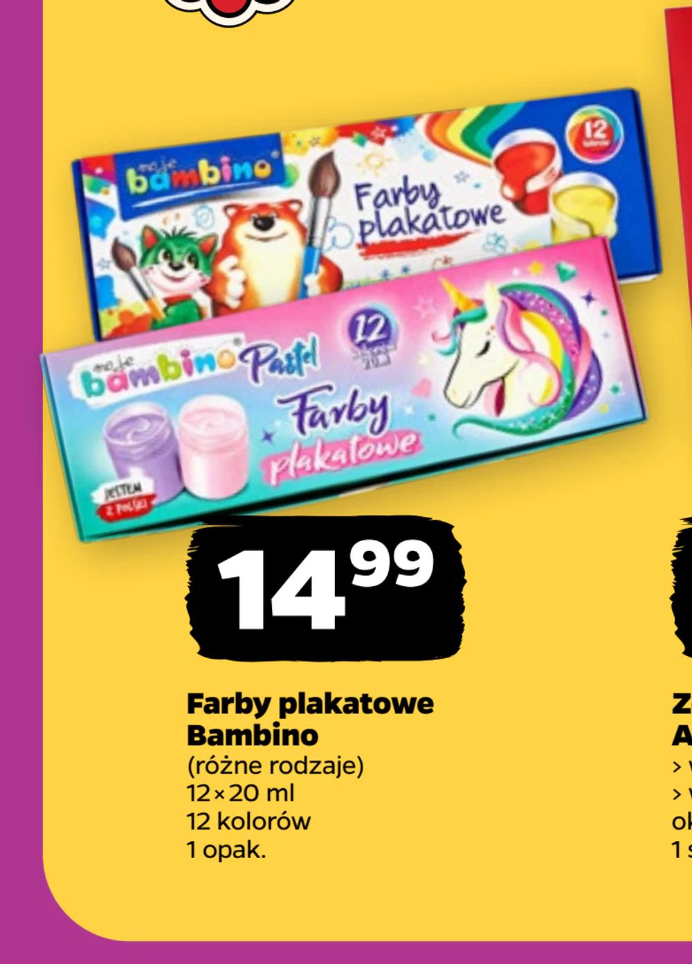 Farby plakatowe Bambino