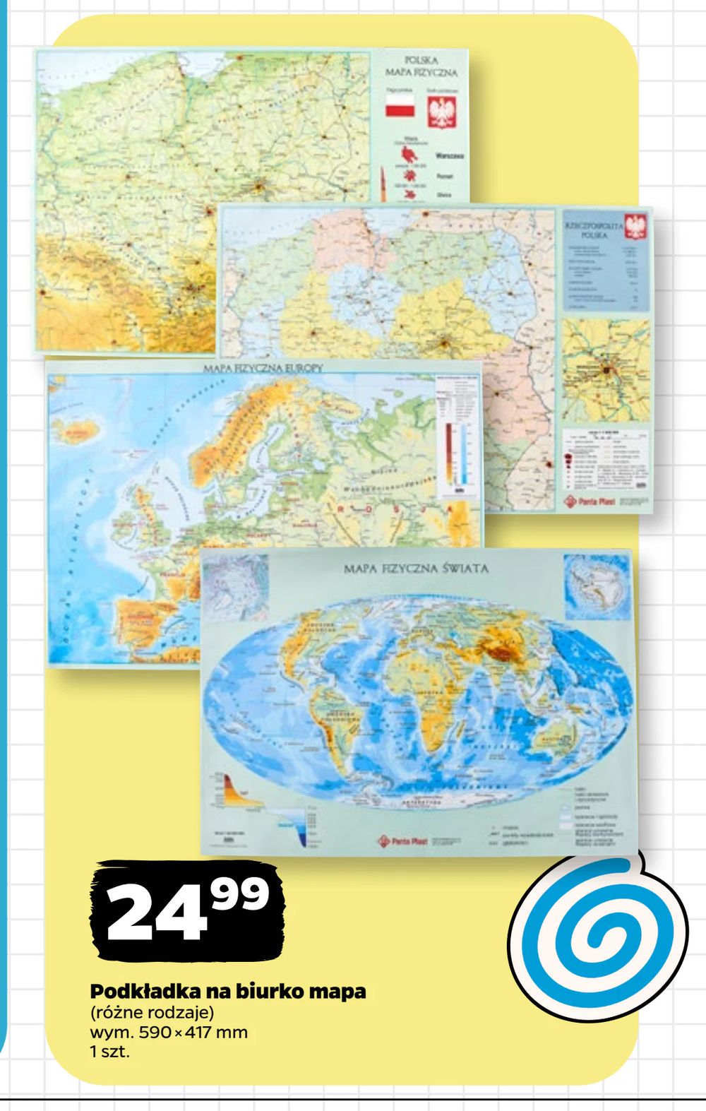 Podkładka na biurko mapa