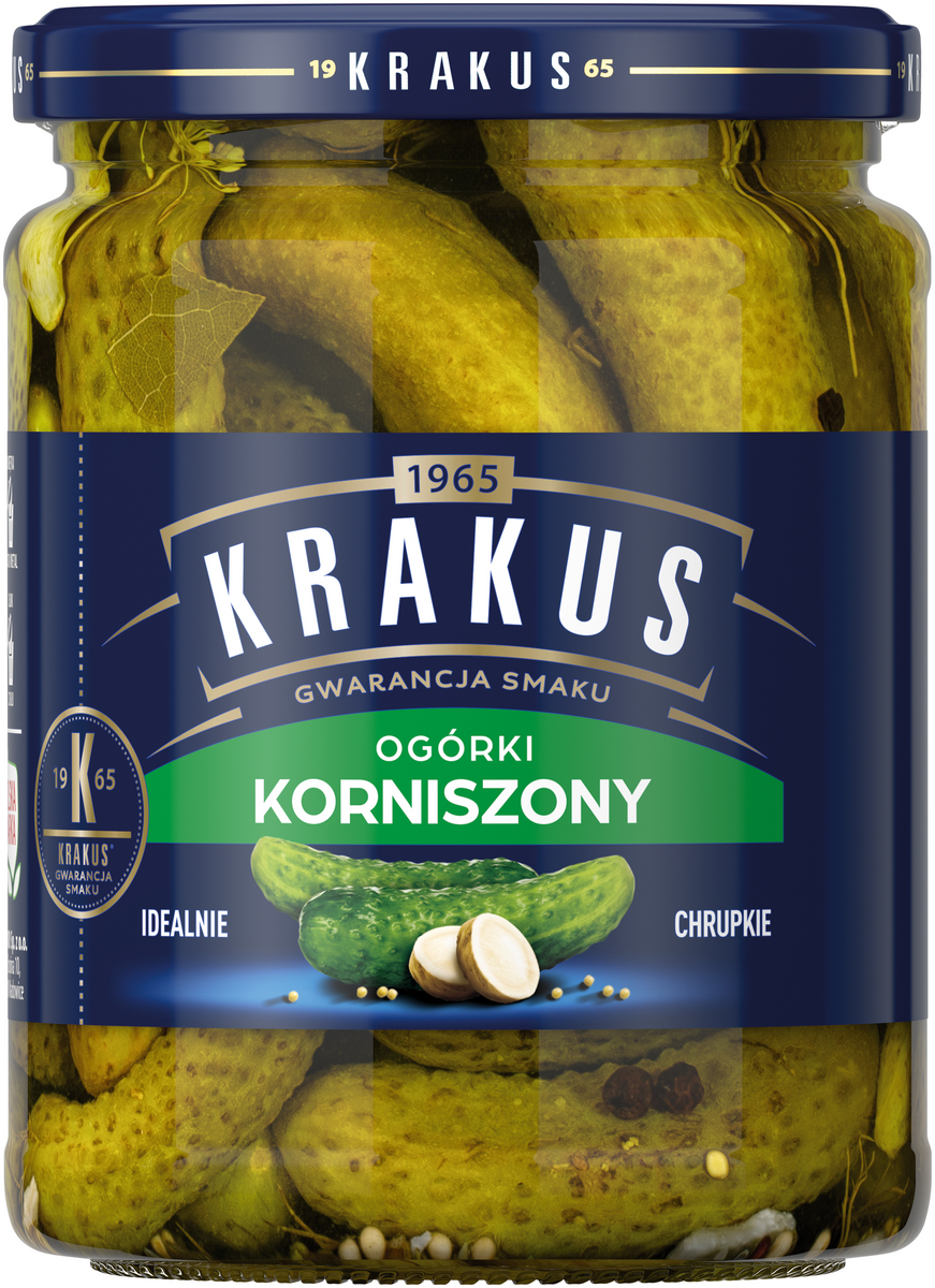 Krakus Ogórki Korniszony 500 G