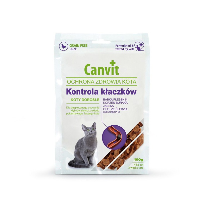 Przysmak dla kotów Kontrola kłaczków Canvit 100 g