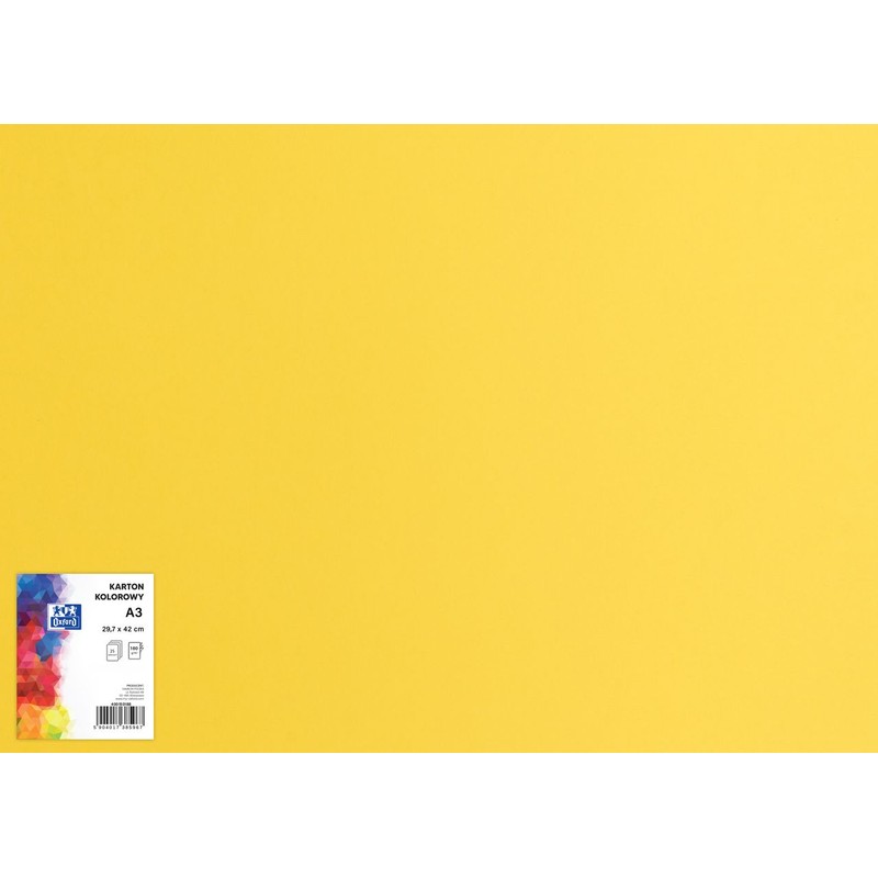 Karton kolorowy A3 160g żółty Oxford 1 sztuka