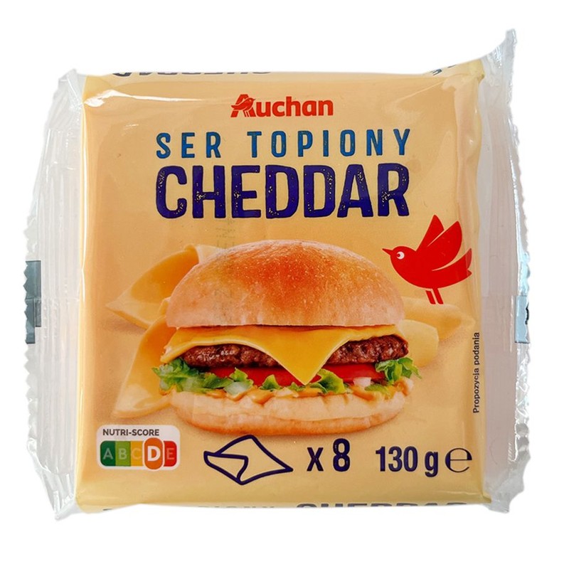 Ser topiony Cheddar Auchan 130 g