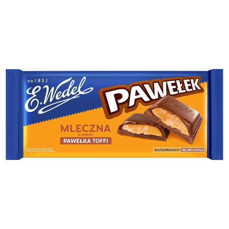 Czekolada mleczna o smaku Pawełka toffi E.Wedel 100 g