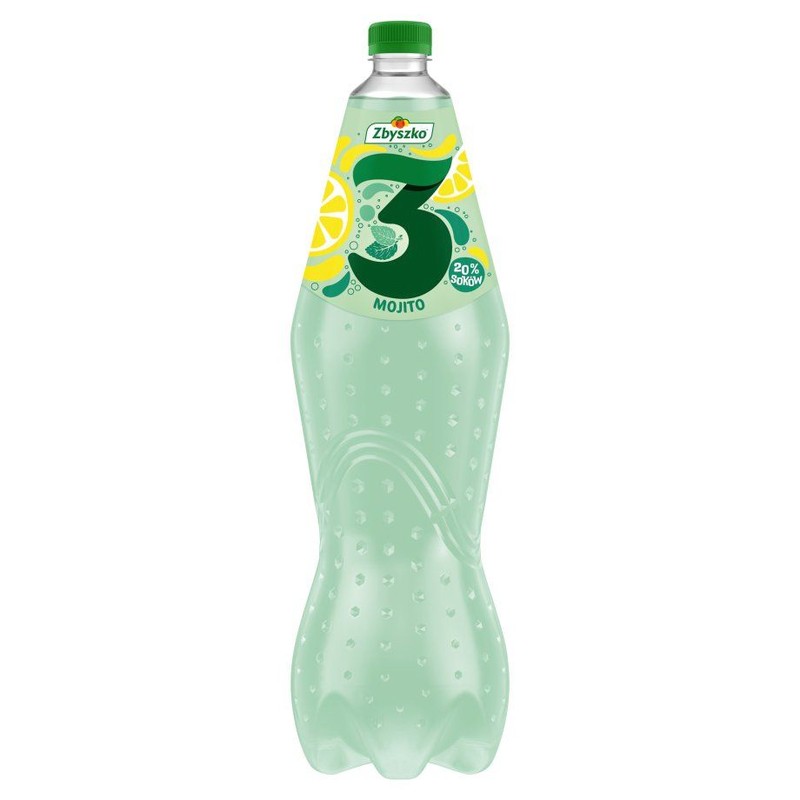 Napój gazowany 3 Mojito o smaku cytrynowo-miętowym Zbyszko 1,75 l