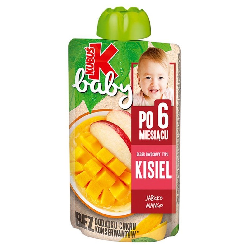 Deser owocowy typu kisiel jabłko - mango po 6 miesiącu Kubuś 100 g