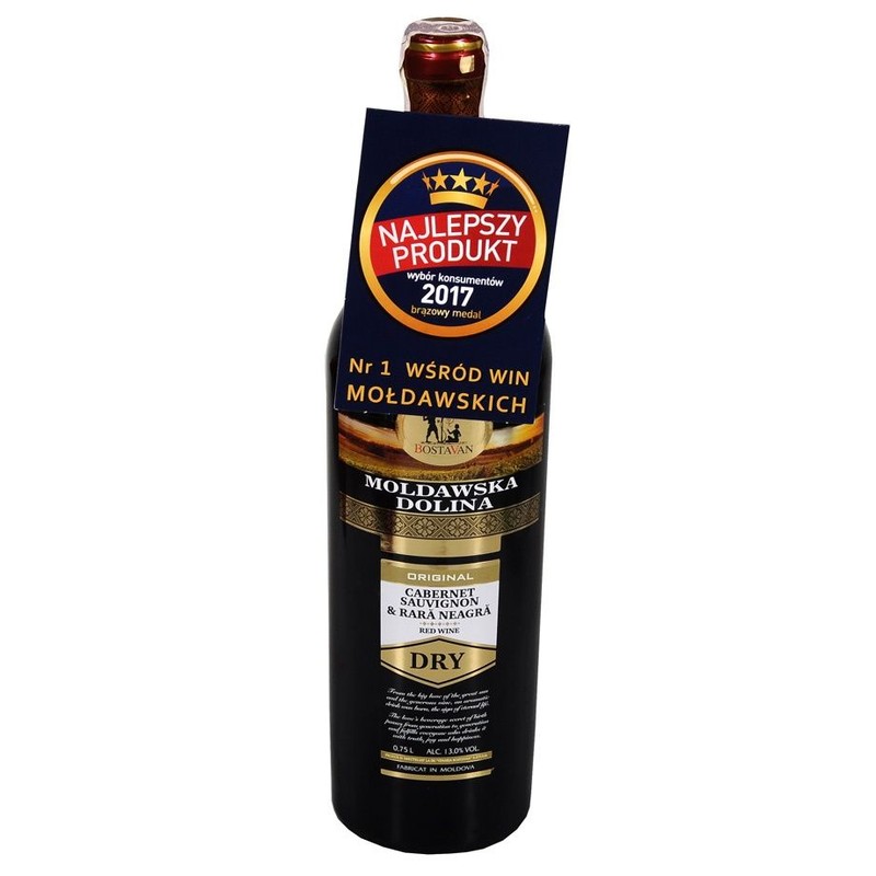 Wino czerwone wytrawne alk. 13% vol. Viniaria Bostavan 750 ml