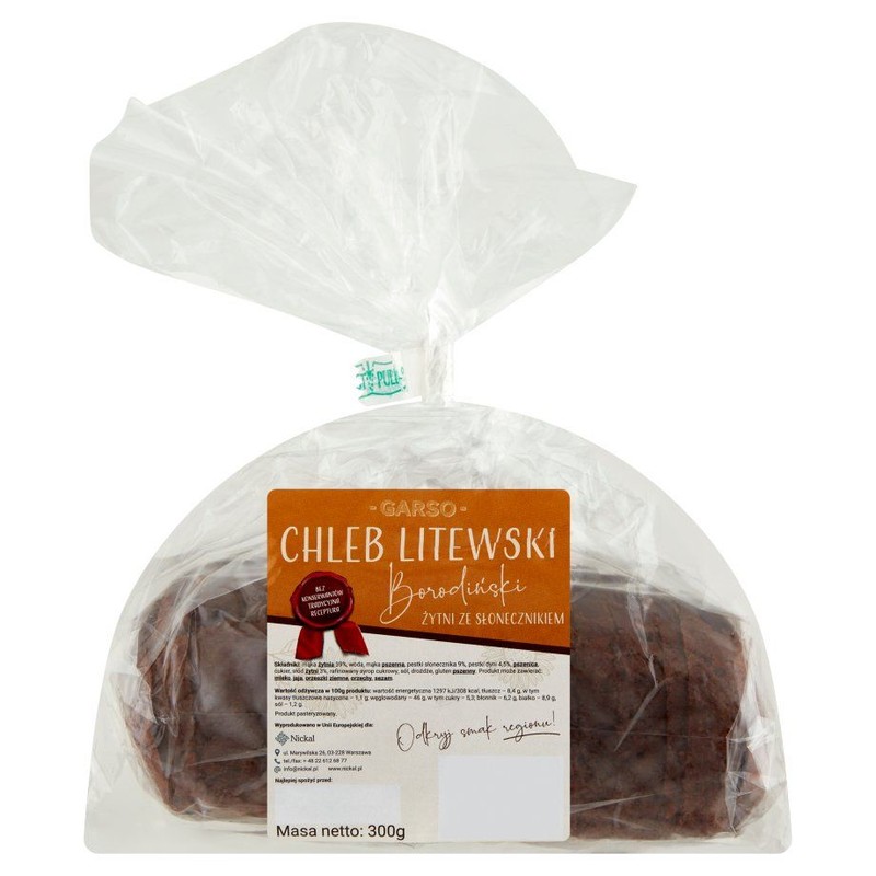 Chleb Litewski ze słonecznikiem Garso 300 g