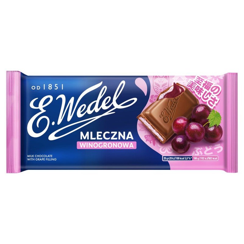 Czekolada mleczna winogronowa E.Wedel 100 g