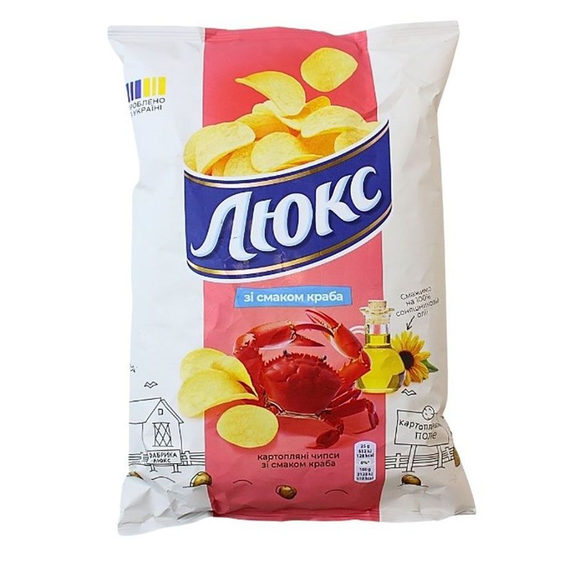Chipsy ziemniaczane o smaku kraba Lyuks 125 g