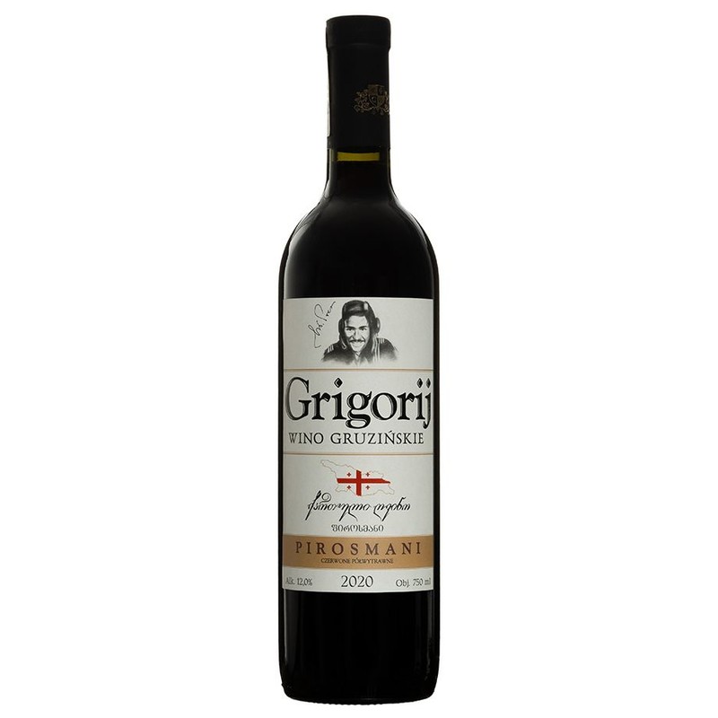 Wino Pirosmani czerwone półwytrawne alk.12% obj.    Grigorij 750 ml