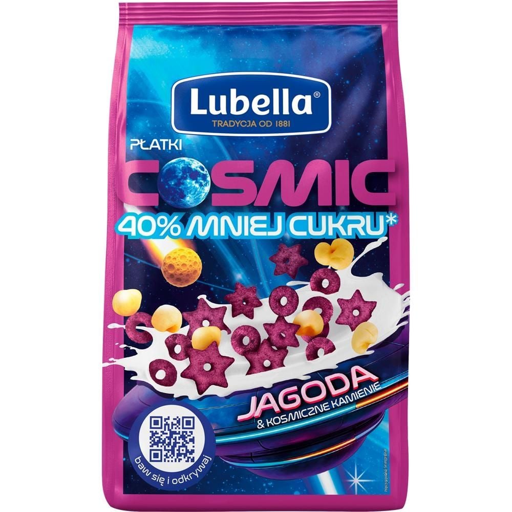 Lubella Cosmic Płatki jagoda & kosmiczne kamienie 350 g