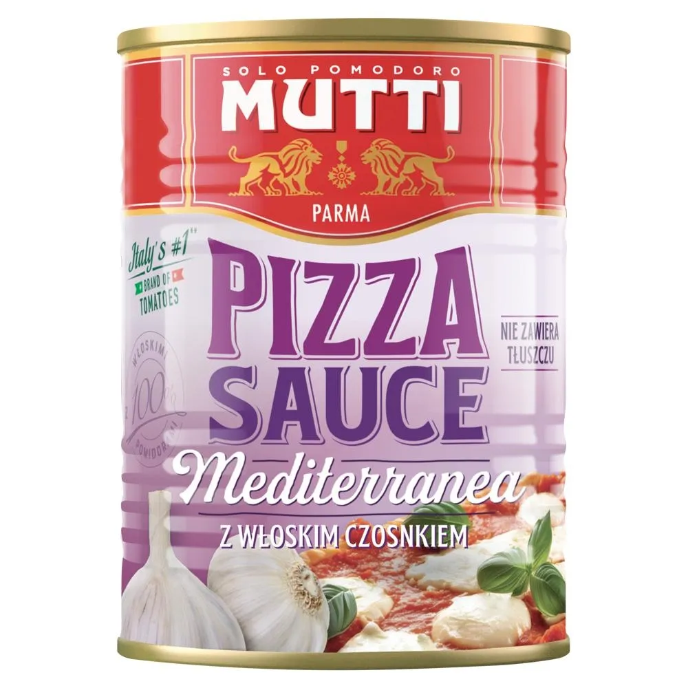 Mutti Gotowy pomidorowy sos do pizzy z czosnkiem i bazylią 400 g