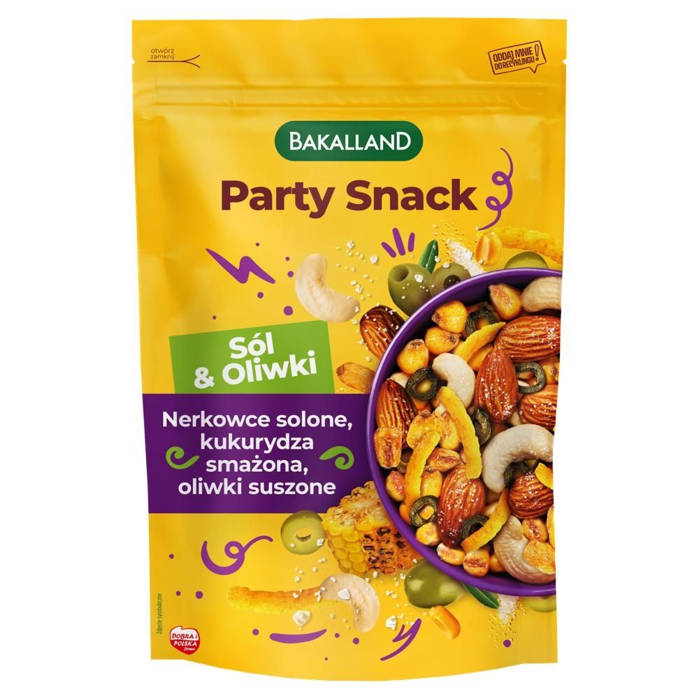 Bakalland Party Snack Mieszanka orzechów sól & oliwki 170 g