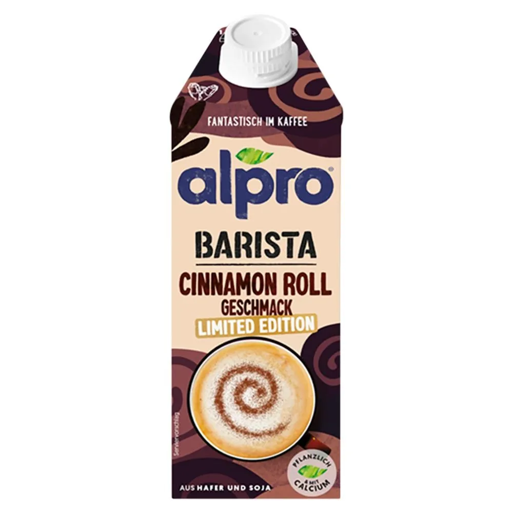 Alpro Barista Napój owsiano-sojowy o smaku bułeczki cynamonowej 750 ml