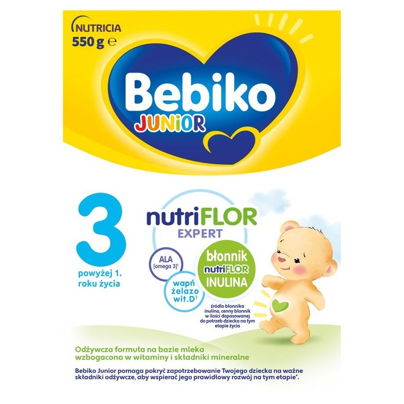 Mleko modyfikowane Junior nutriFlor Expert 3 od 1 roku   Bebiko 550 g