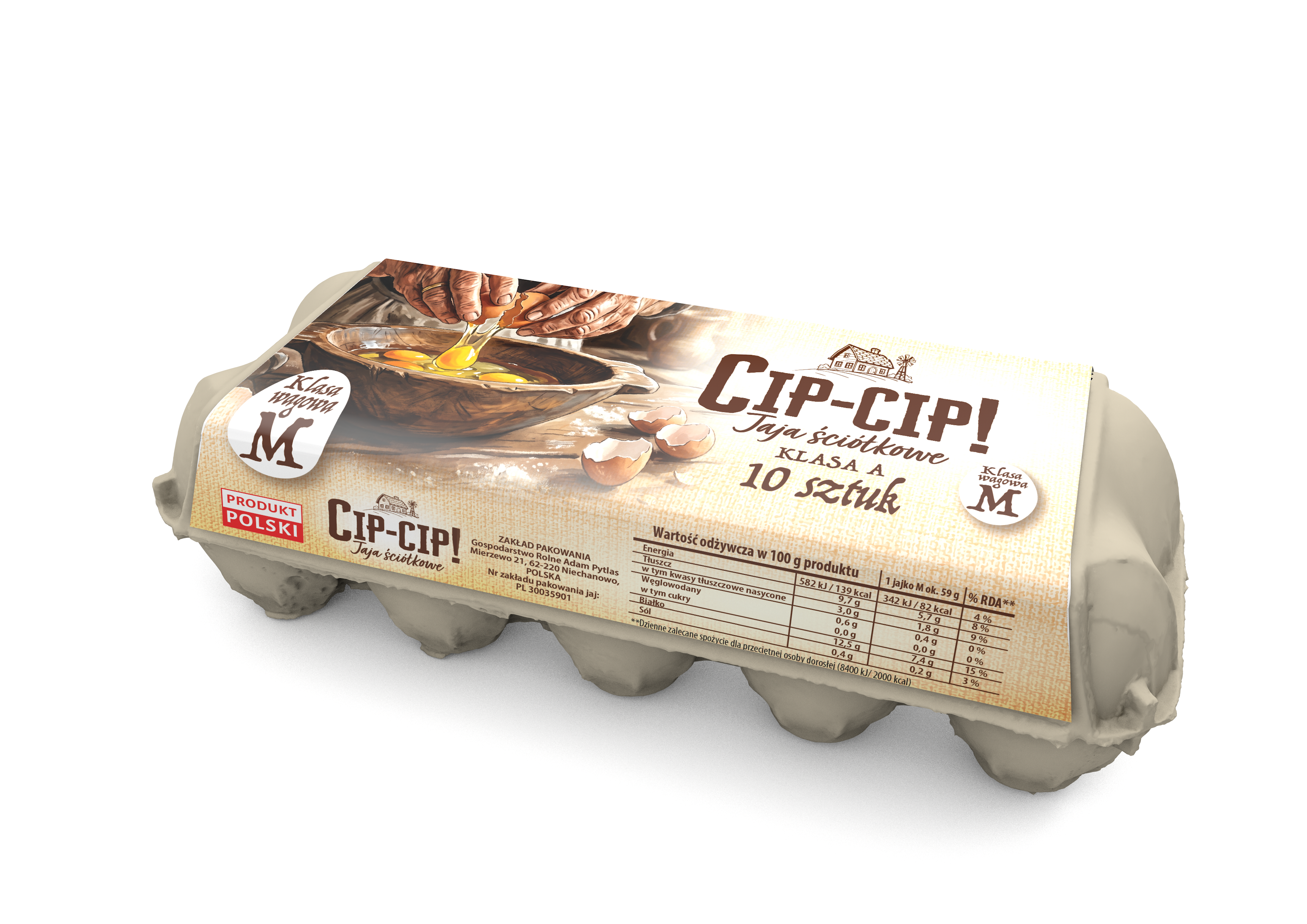 Cip-Cip! Jaja Ściółkowe M 10 Szt.