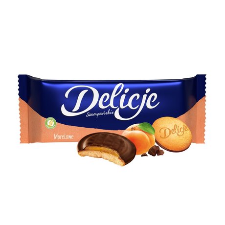 Delicje Szampańskie biszkopty z galaretką morelową - 147 g