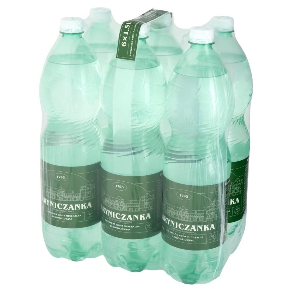 Kryniczanka Naturalna woda mineralna lekko gazowana 6 x 1,5 l