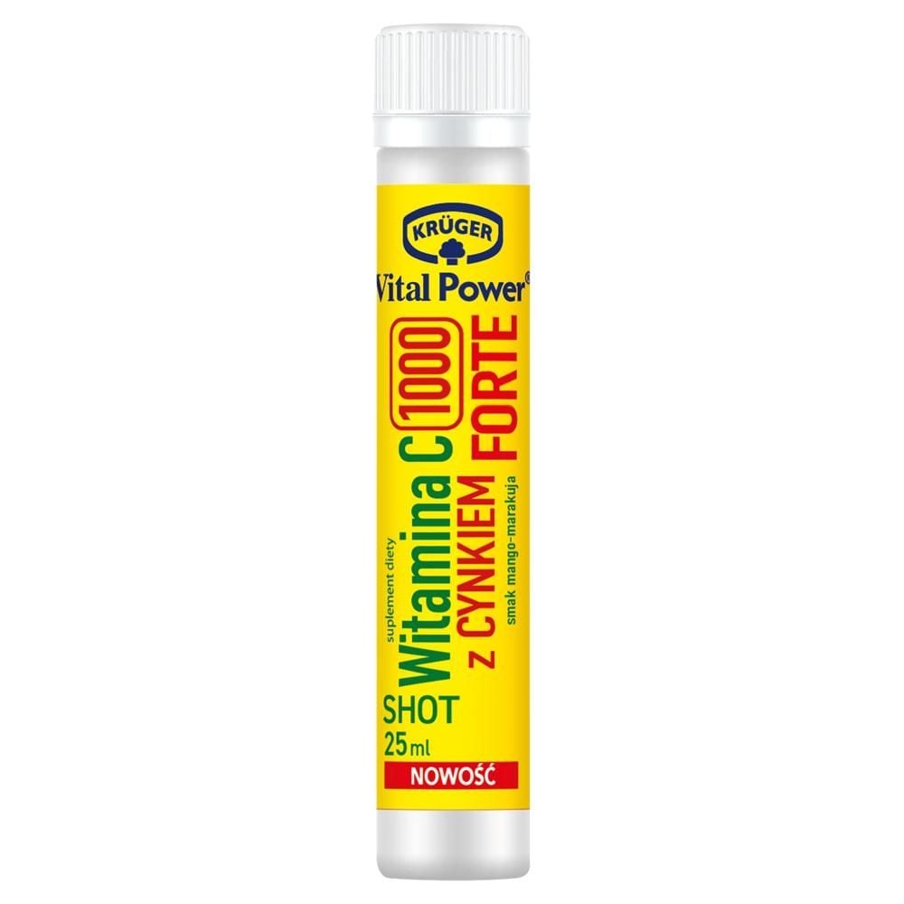 Krüger Vital Power Shot witamina C 1000 z cynkiem forte smak mango-marakuja 25 ml