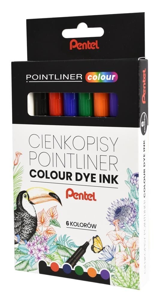 Cienkopisy kolorowe Pointliner w 6 kolorach, S40