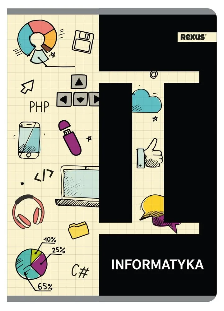 Zeszyt Tematyczny A5/60k. kratka / INFORMATYKA / REXUS